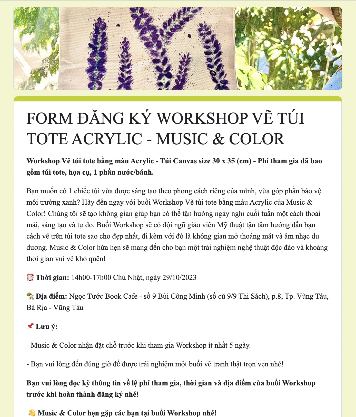 Sáng Tạo Nghệ Thuật "Vẽ Màu Acrylic Trên Túi Tote"