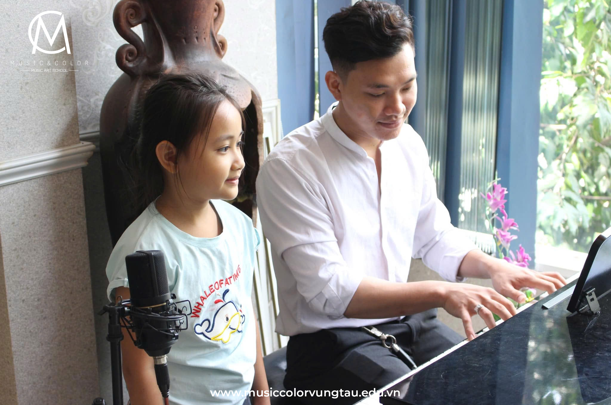 Lớp Piano do Thầy Cường giảng dạy tại Music & Color Vũng Tàu. 